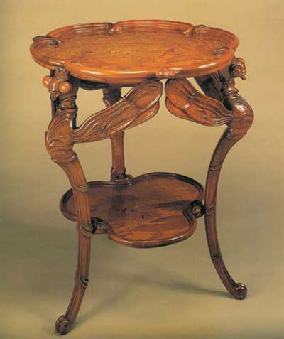 Tripod Pedestal Table Emile Galle