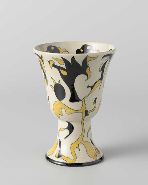 Vase in black and yellow